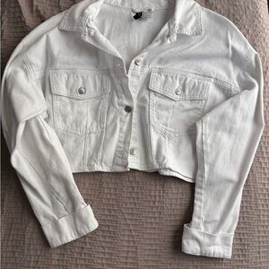 H&M White Jean Jacket
